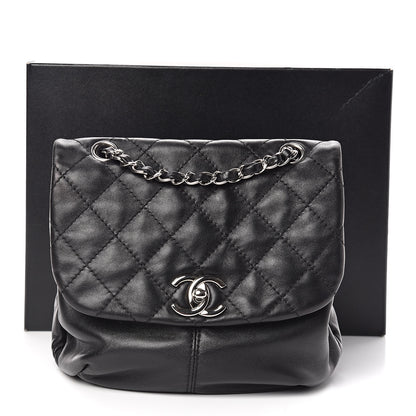 Chanel Shiny Lambskin Quilted Mini Trianon Messenger Flap Black 11 of 11