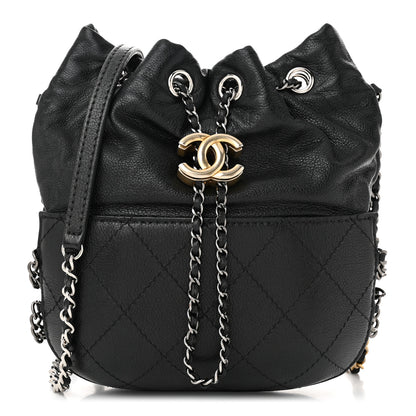 Chanel Calfskin Quilted Small Gabrielle Bucket Black 1 of 12