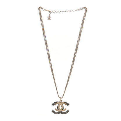 Chanel Double Chain CC Necklace Gold Silver 3 of 5