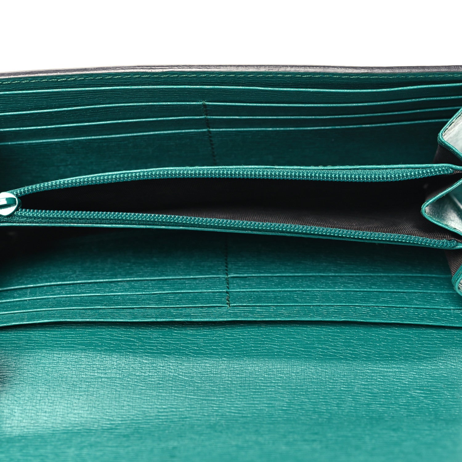 Gucci Calfskin Blooms Print Continental Wallet Bright Emerald Multicolor 5 of 10
