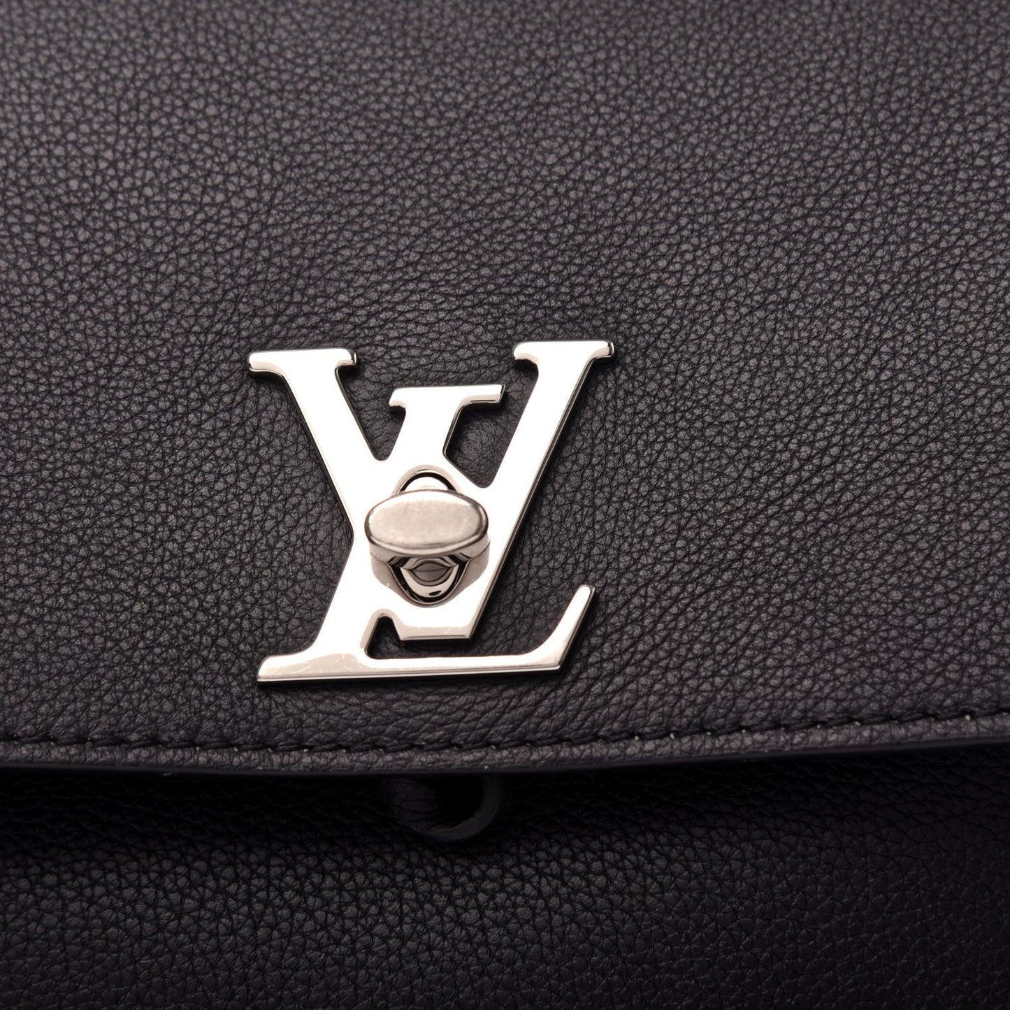 Calfskin Lockme Backpack Black