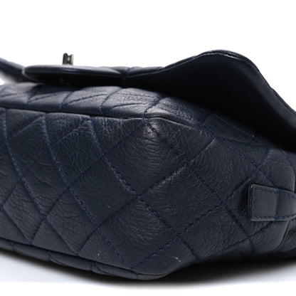 Chanel Deerskin Quilted Casual Journey Flap Dark Blue 10 of 10