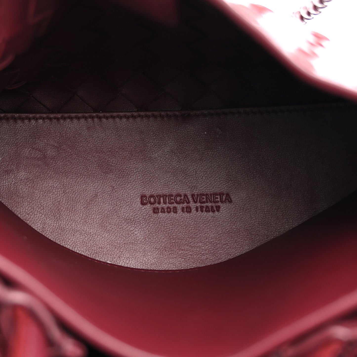 Nappa Intrecciato Small Andiamo Shoulder Bag Barolo