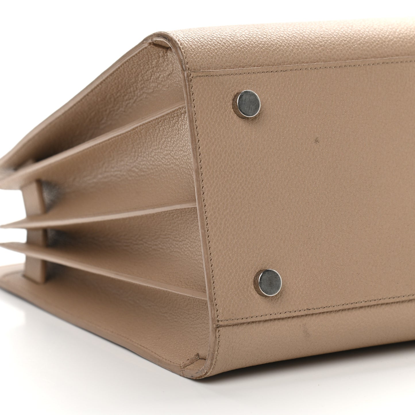 Grained Calfskin Small Sac De Jour Dark Beige