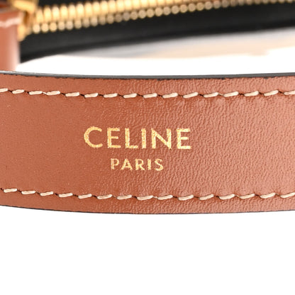 Celine Canvas Calfskin Camouflage Ava Logo Triomphe Shoulder Bag Khaki 6 of 10