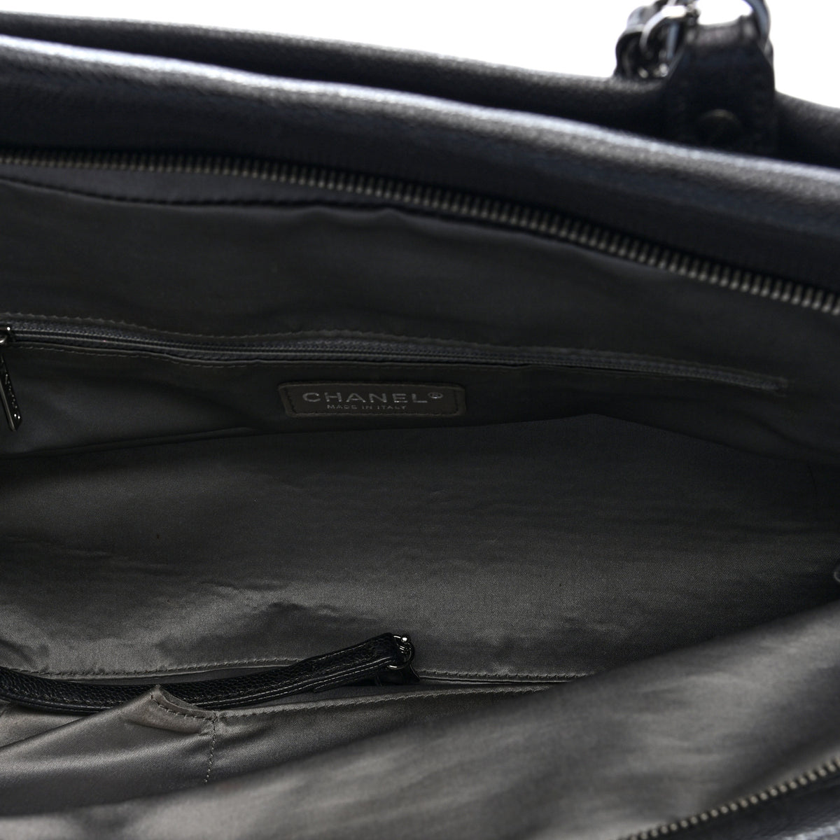 Glazed Caviar Pocket In The City Tote Brown