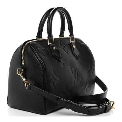 Louis Vuitton Empreinte Monogram Giant Speedy Bandouliere 25 Black 3 of 10