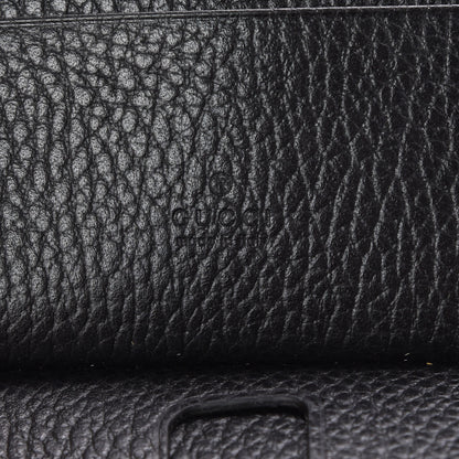 Gucci Pebbled Calfskin GG Marmont Card Case Black 5 of 8