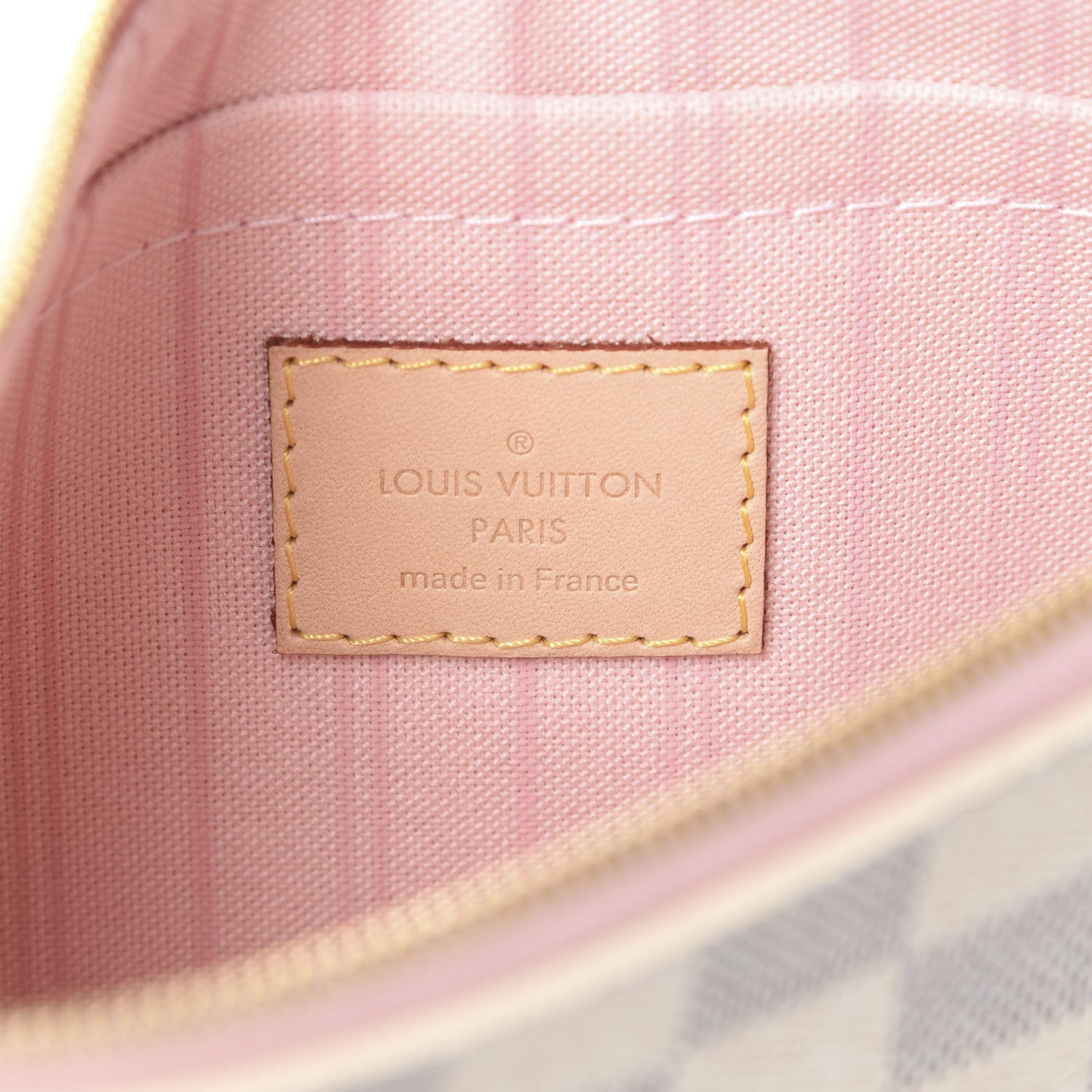 Damier Azur Neverfull MM GM Pochette Rose Ballerine