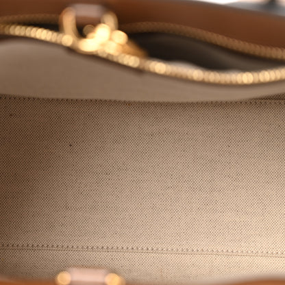 Gucci GG Supreme Monogram Azalea Calfskin Small Retro Interlocking G Tote Bag Beige Ebony Brown Sugar 5 of 12