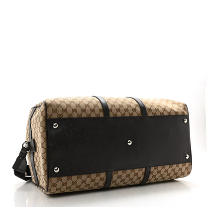 Gucci Monogram Dollar Calfskin Large Boston Duffle Bag Beige Ebony Testa di Moro Marrone Scuro 3 of 10