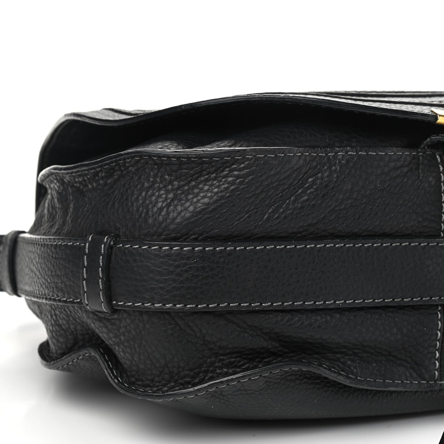 Chloe Calfskin Medium Marcie Round Crossbody Bag Black 7 of 8