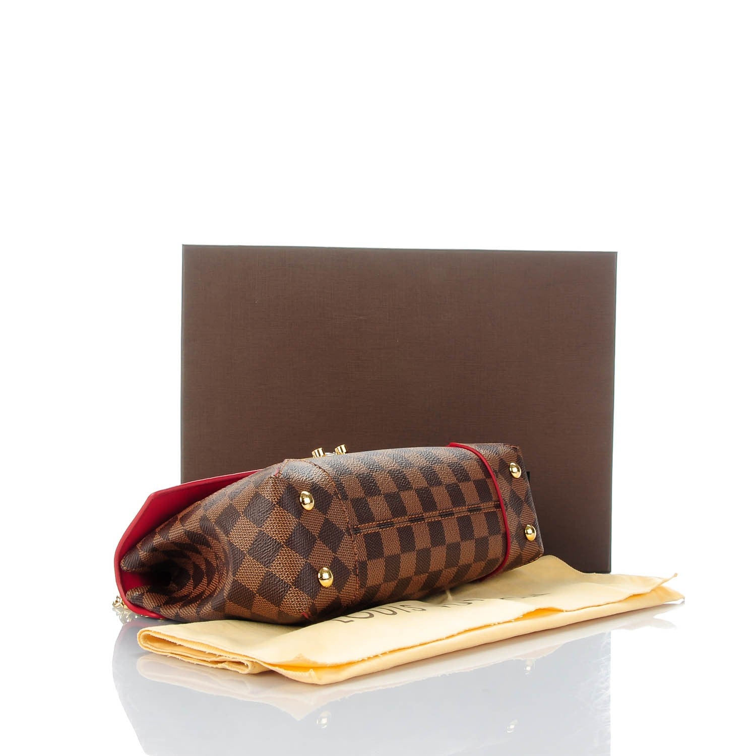 Louis Vuitton Damier Ebene Caissa Clutch Cherry 4 of 7