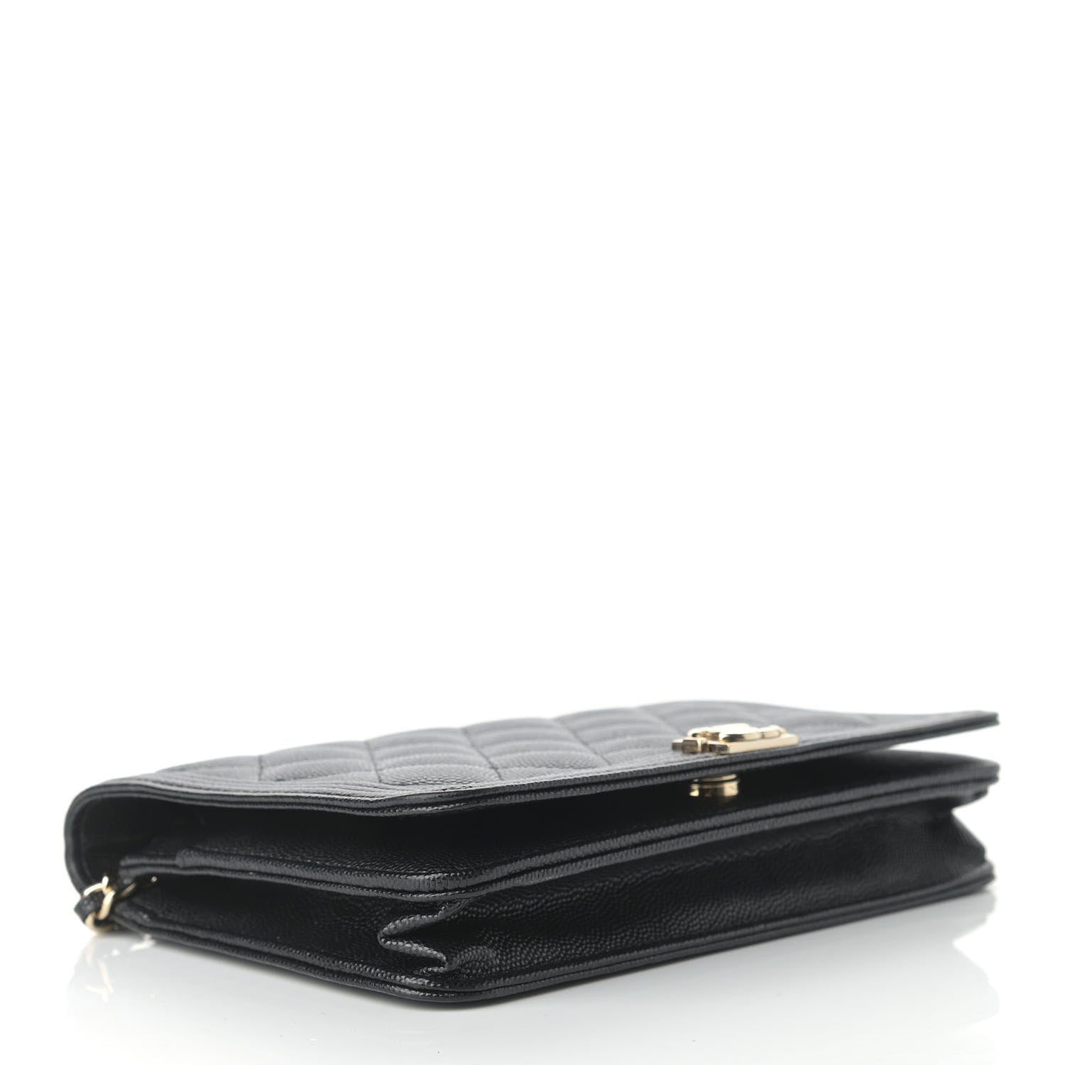 Chanel Caviar Quilted Boy Wallet On Chain WOC Black 4 of 11