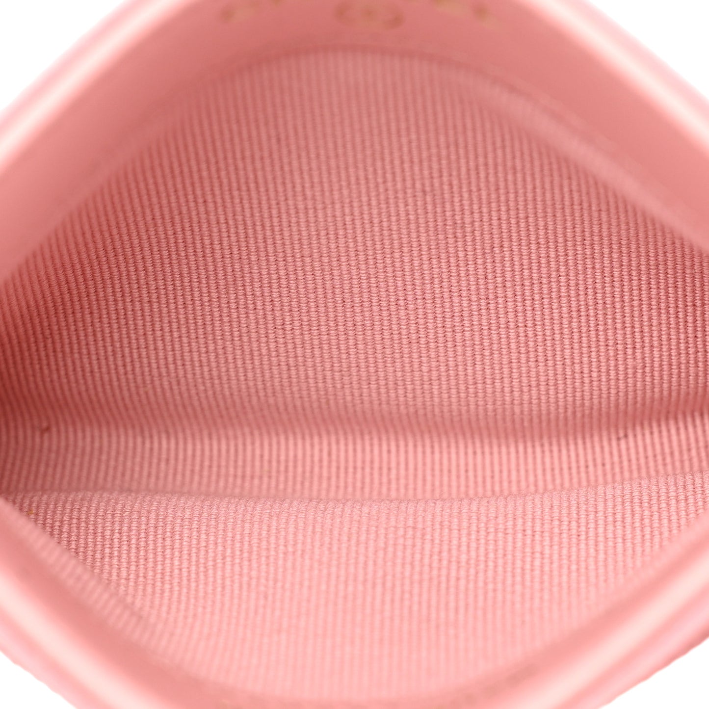 Caviar Quilted Card Holder Pink