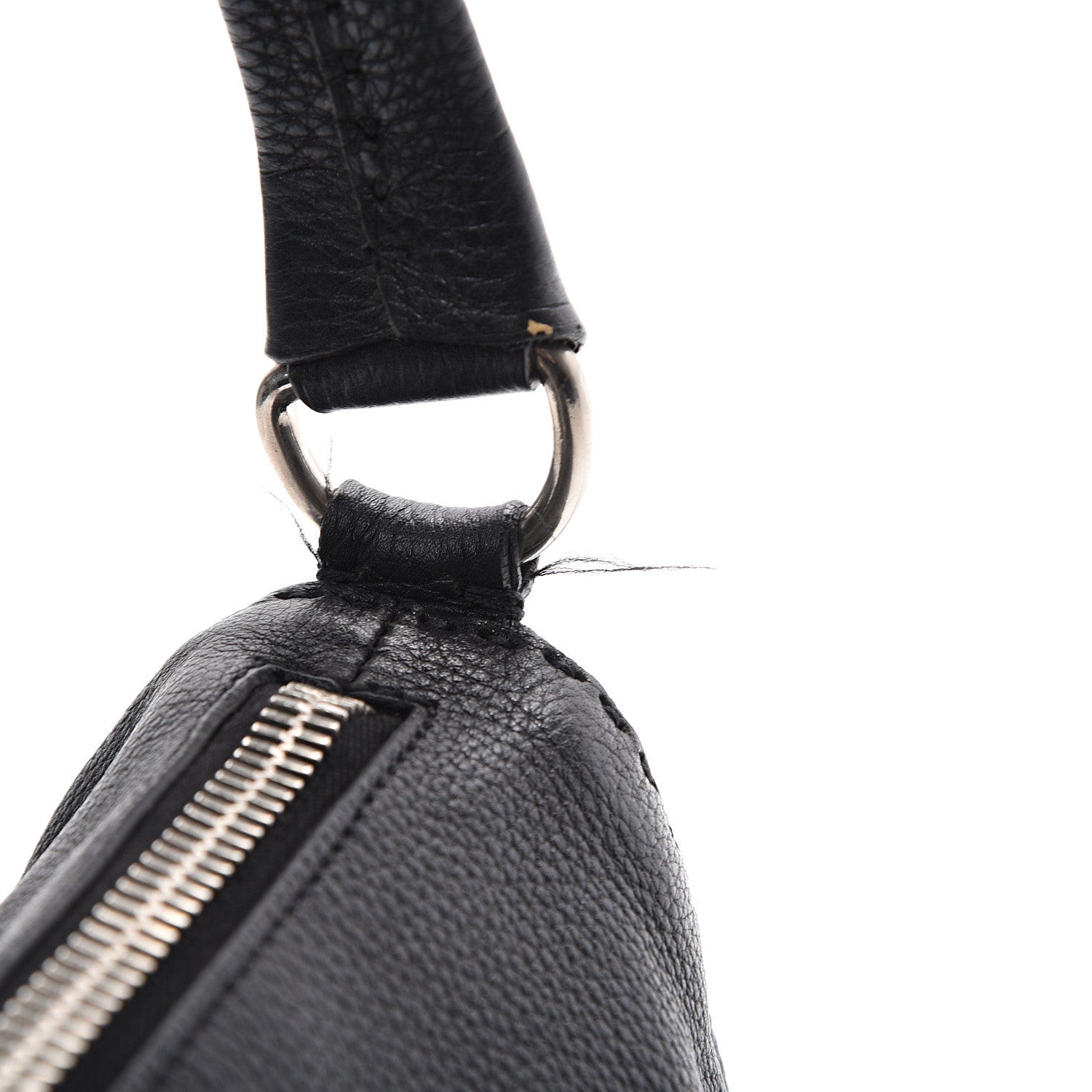 Prada Vitello Daino Shoulder Bag Black 10 of 12