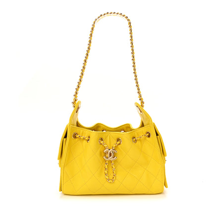 Chanel Caviar Quilted Mini Chanel 25 Handbag  Yellow 1 of 10