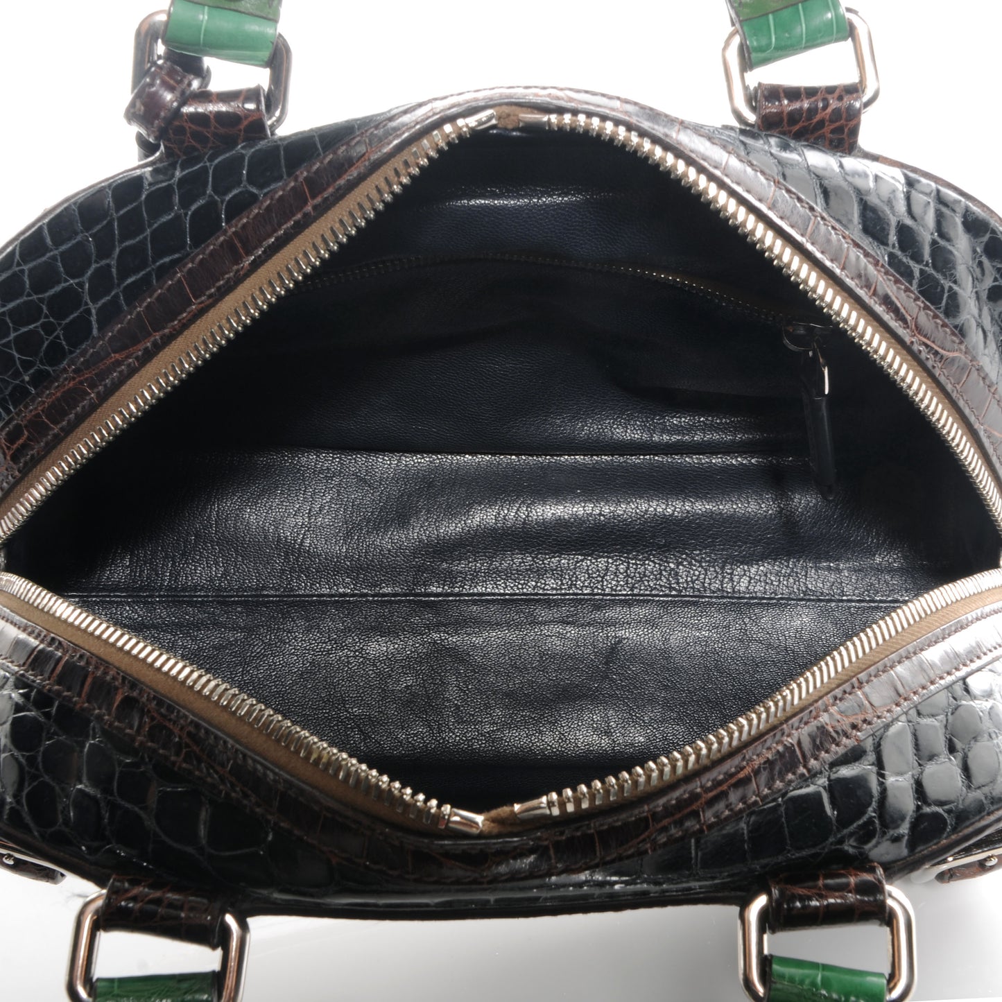 Crocodile Colour Buckles Bag Green