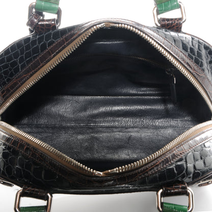 Prada Crocodile Colour Buckles Bag Green 5 of 8