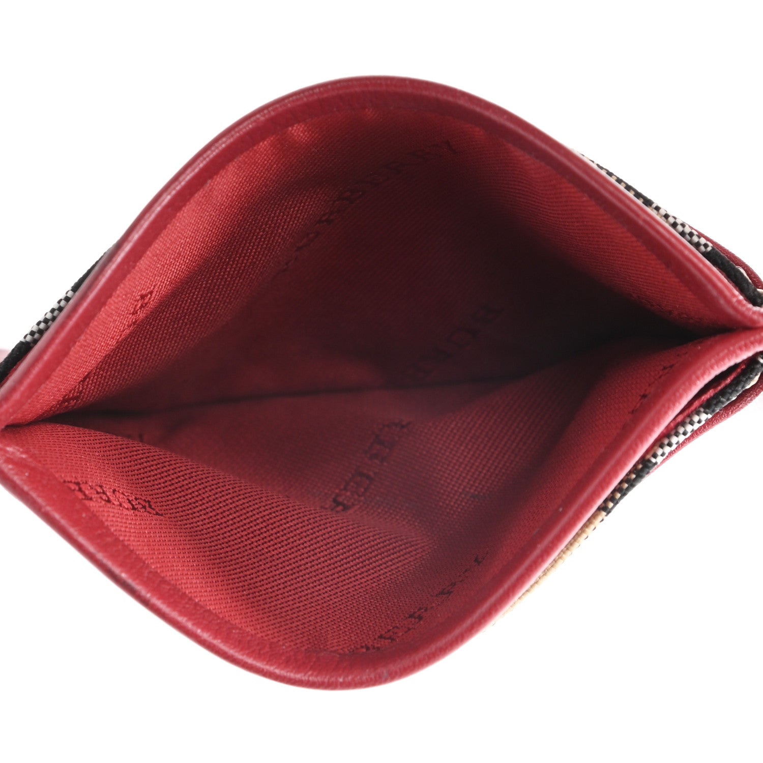 Burberry Calfskin Horseferry Check Izzy Card Case Red 5 of 7