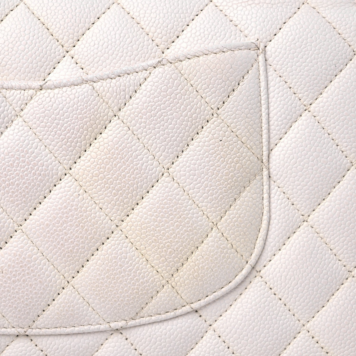 Chanel Caviar Quilted Medium Double Flap White 13 of 15