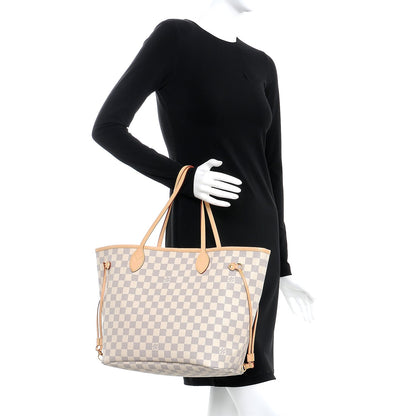 Louis Vuitton Damier Azur Neo Neverfull MM Rose Ballerine 2 of 9