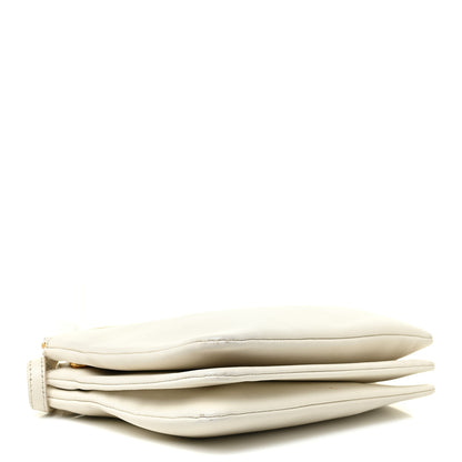 Celine Lambskin Large Trio Crossbody Bag White 3 of 18