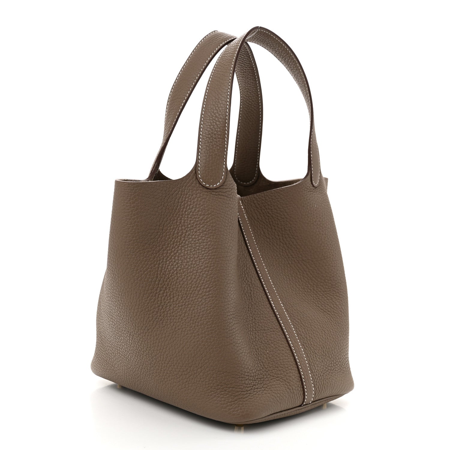 Hermes Taurillon Clemence Picotin Lock 22 MM Etoupe 3 of 12
