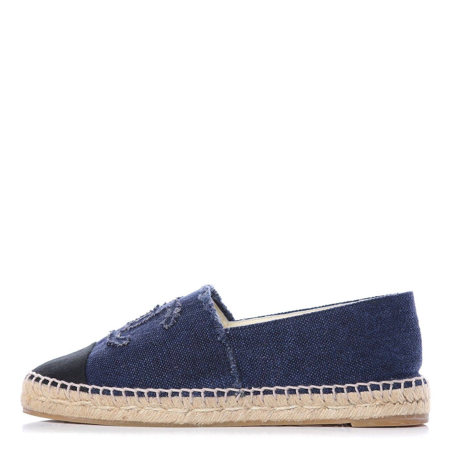 Denim Toile CC Espadrilles 39 Navy Black