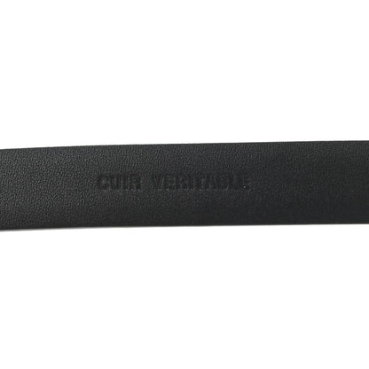 Chanel Calfskin Crystal Logo Belt 85 34 Black 7 of 9