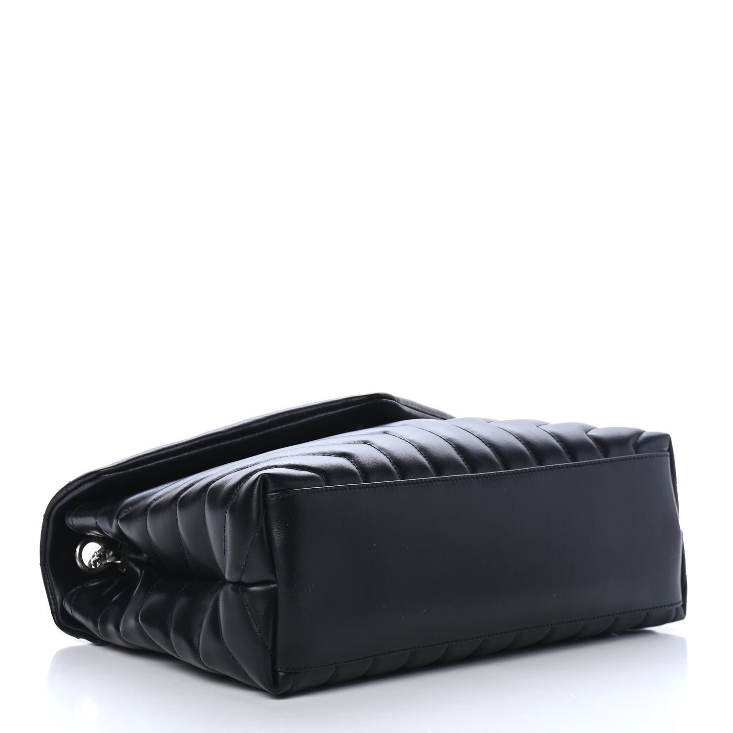 Saint Laurent Calfskin Y Quilted Monogram Medium Loulou Chain Satchel Black 3 of 4