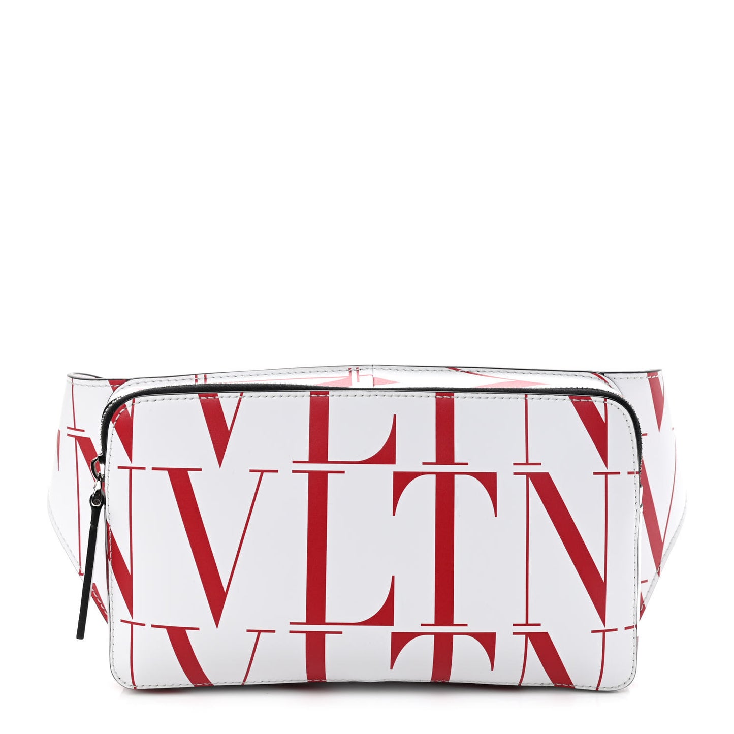 Calfskin Mens VLTN Belt Bag White Red