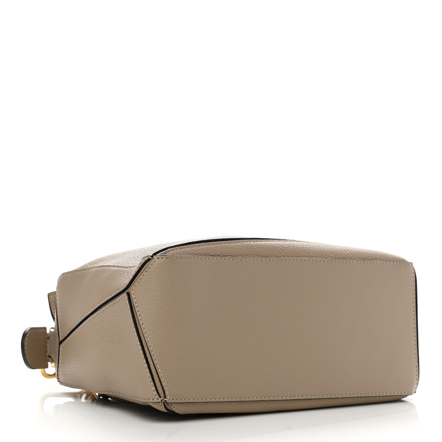 Grained Calfskin Small Puzzle Bag Sand