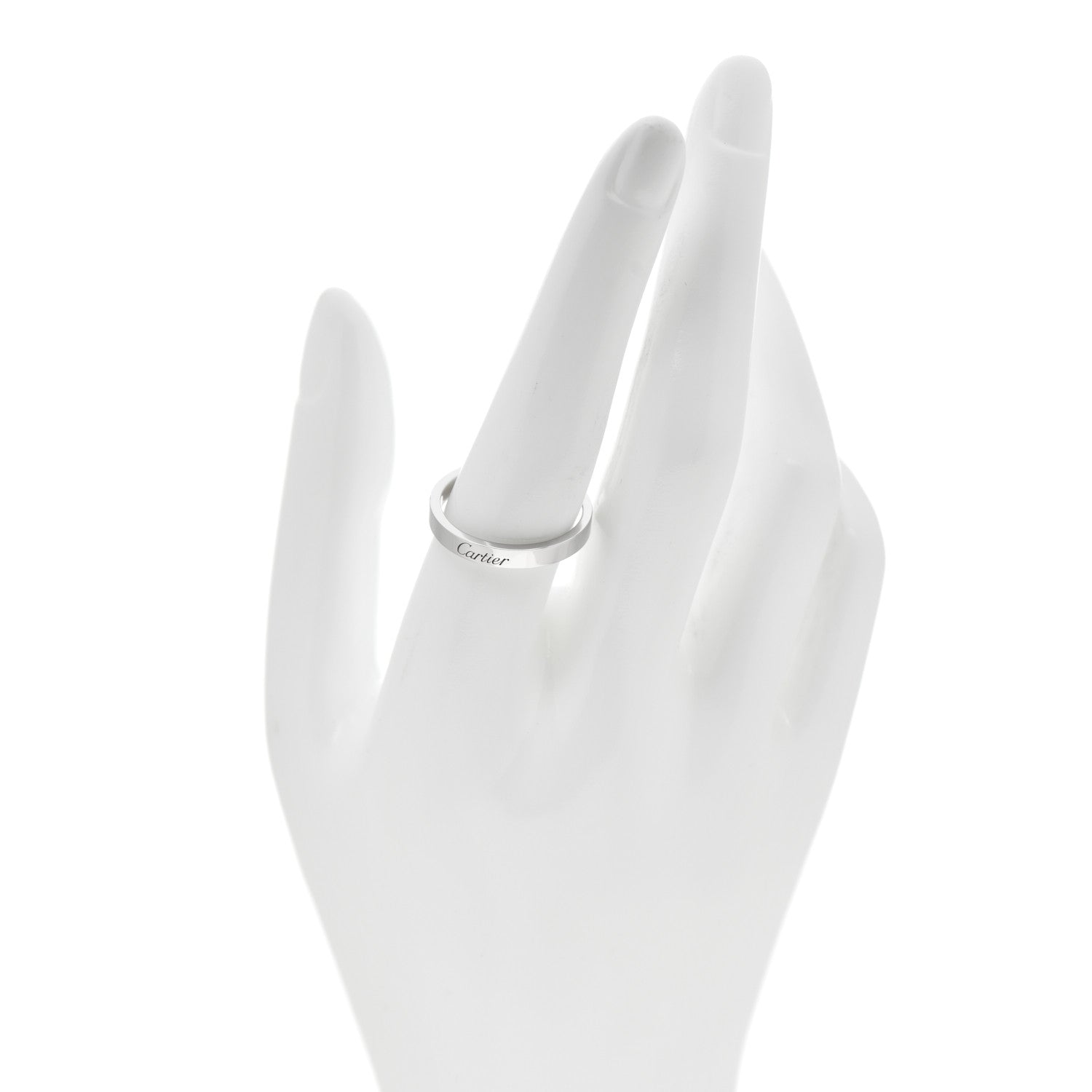 Cartier Platinum 3mm C De Cartier Wedding Band 58 8.5 2 of 6