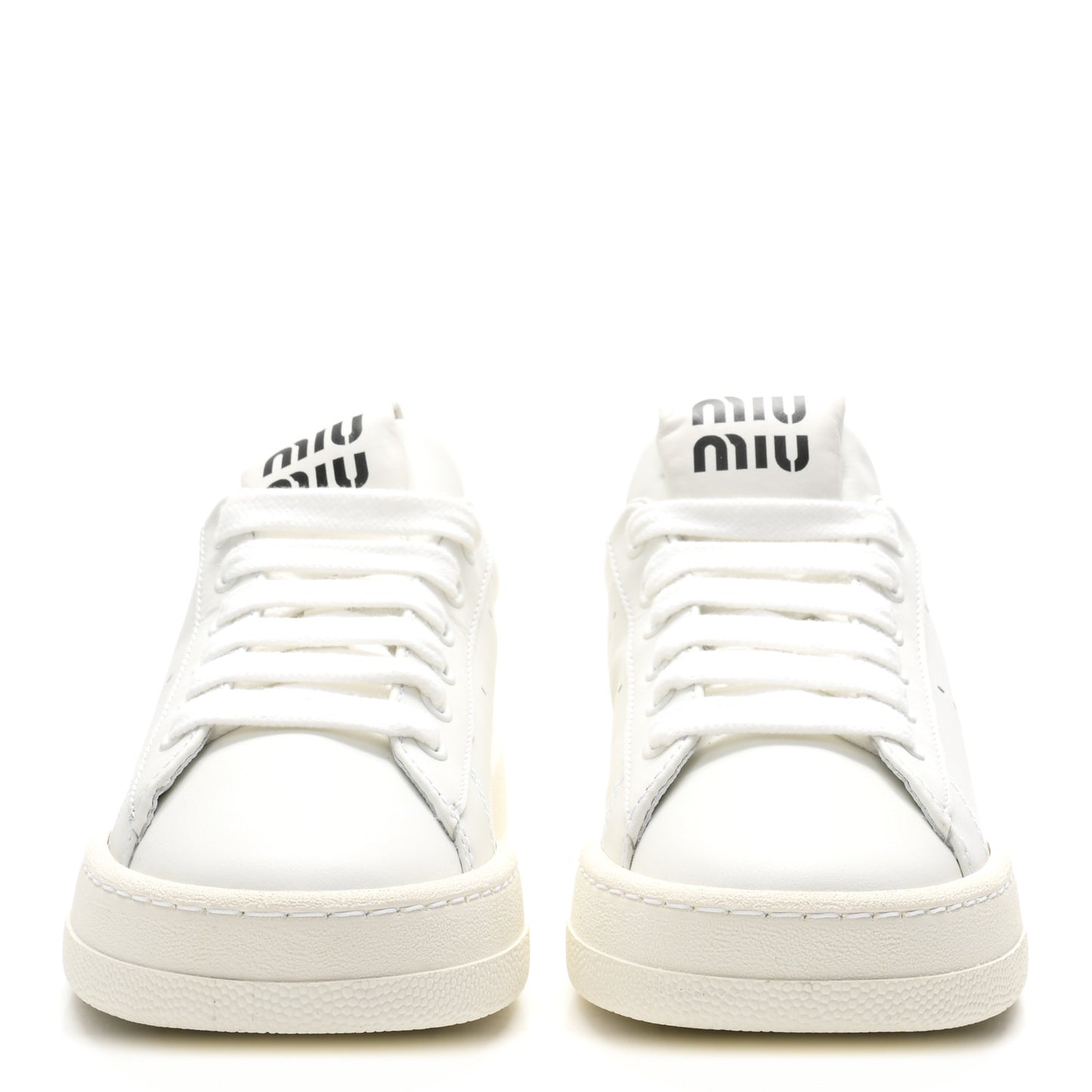 Calfskin Womens Low Top Sneakers 6.5 White