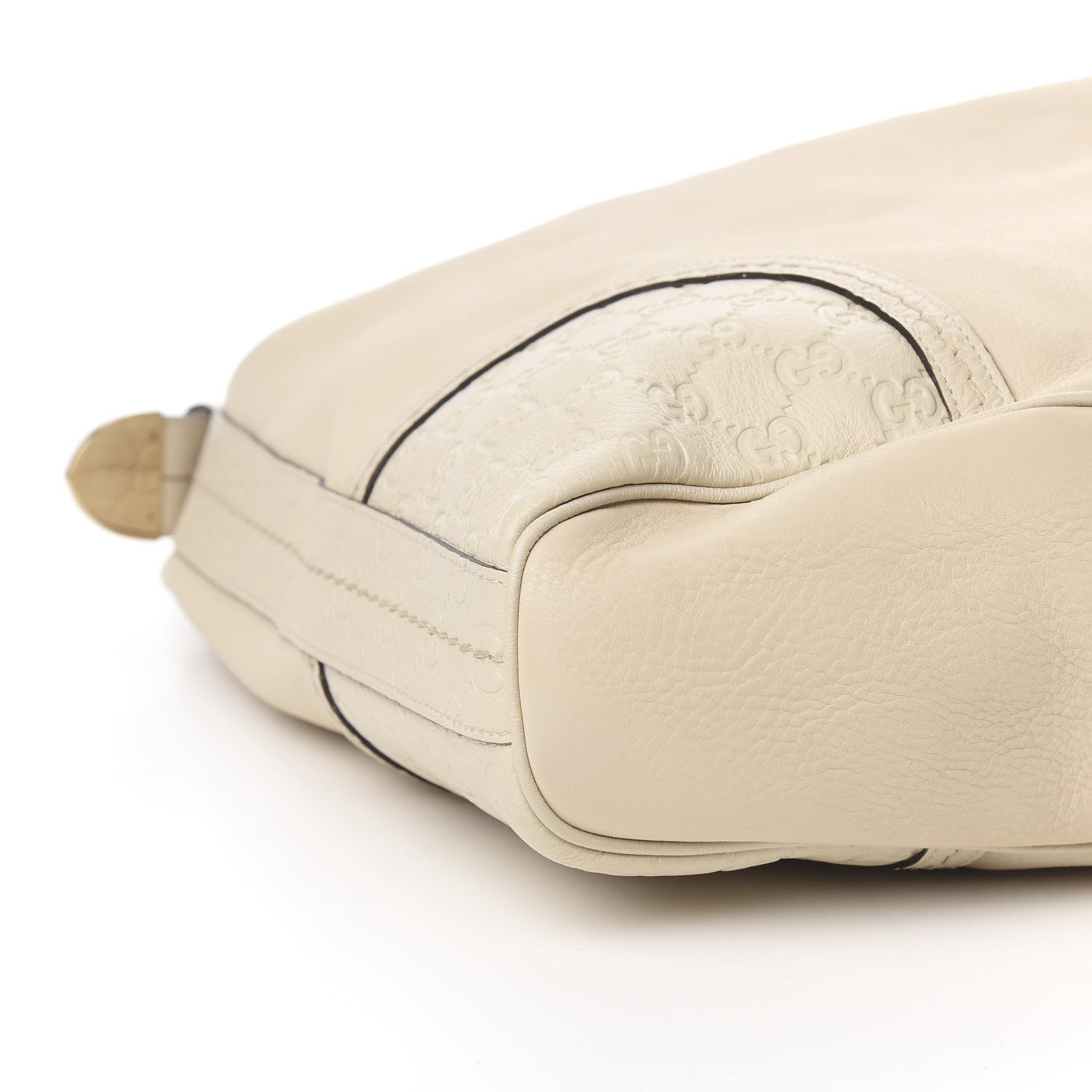 Gucci Calfskin Guccissima Trim Large Signoria Hobo Ivory 7 of 8