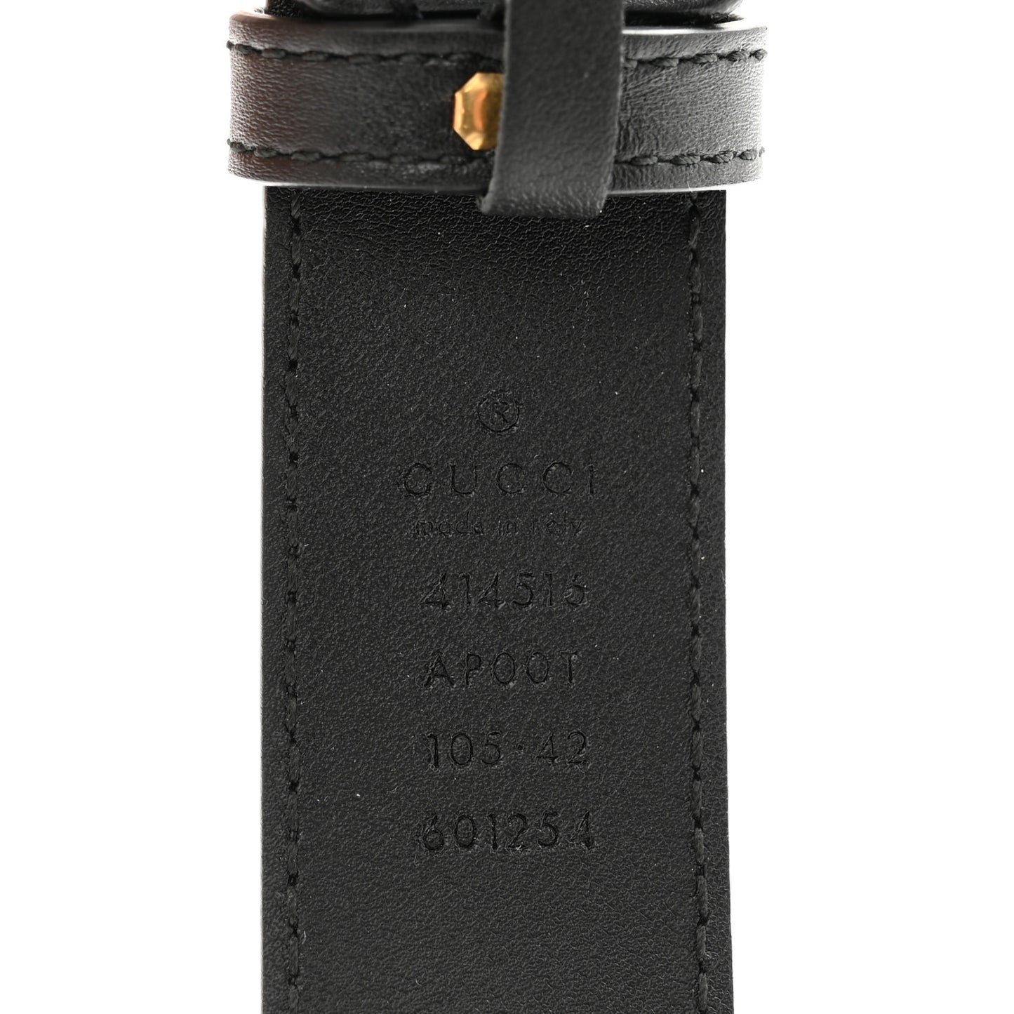 Moon Calfskin Double G 30mm Belt 105 42 Black