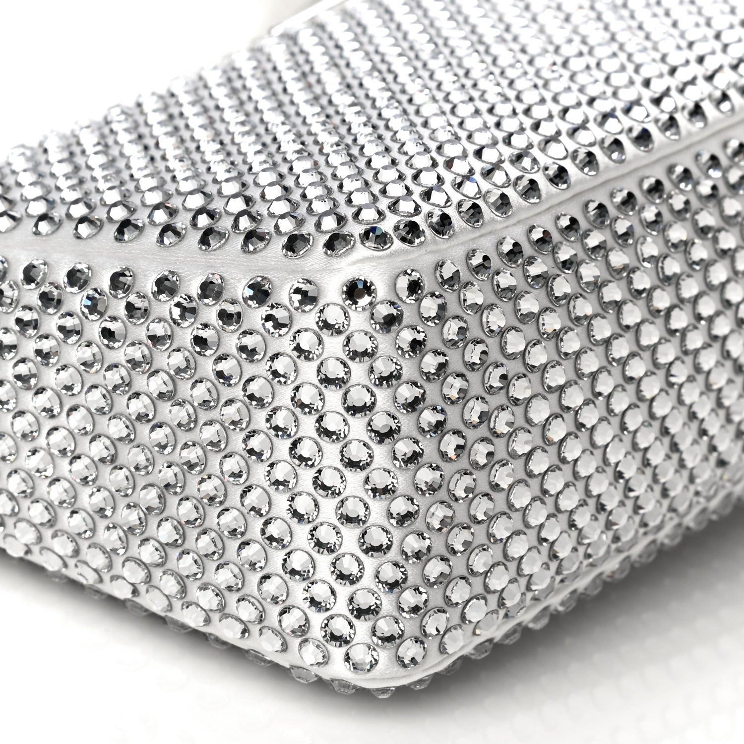 Prada Satin Crystal Mini Re-Edition 2000 Bag White 6 of 12