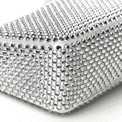 Prada Satin Crystal Mini Re-Edition 2000 Bag White 6 of 12