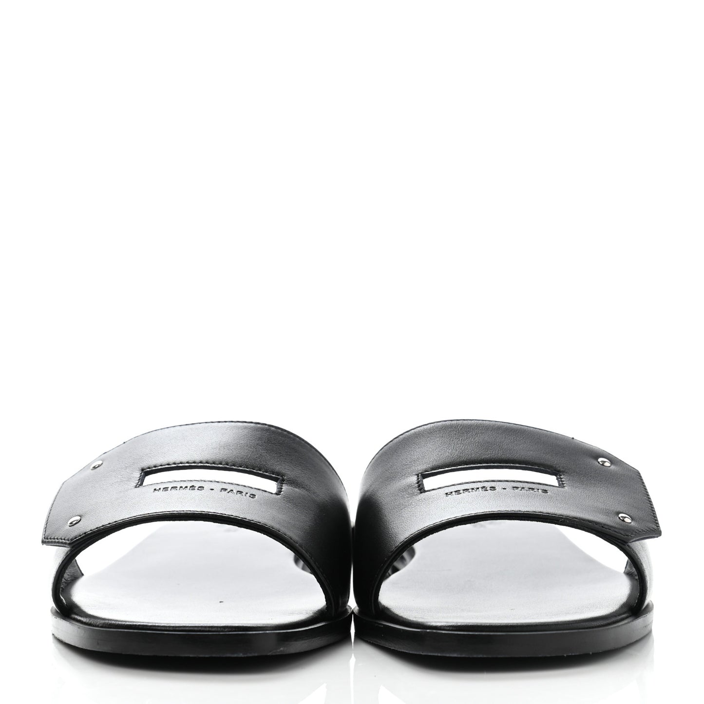 Calfskin View Sandals 37.5 Black