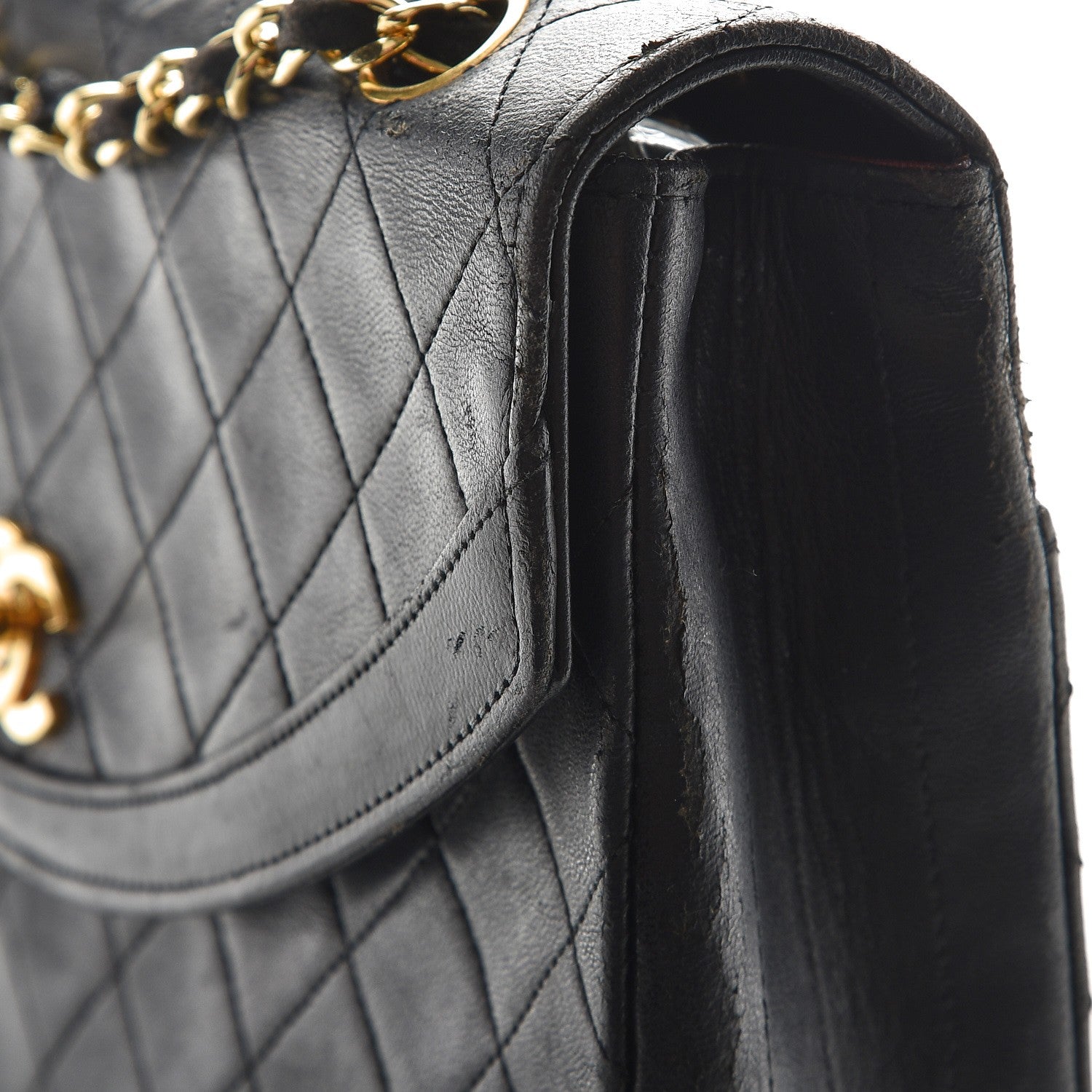 Chanel Lambskin Quilted Medium Single Flap Black 10 of 15