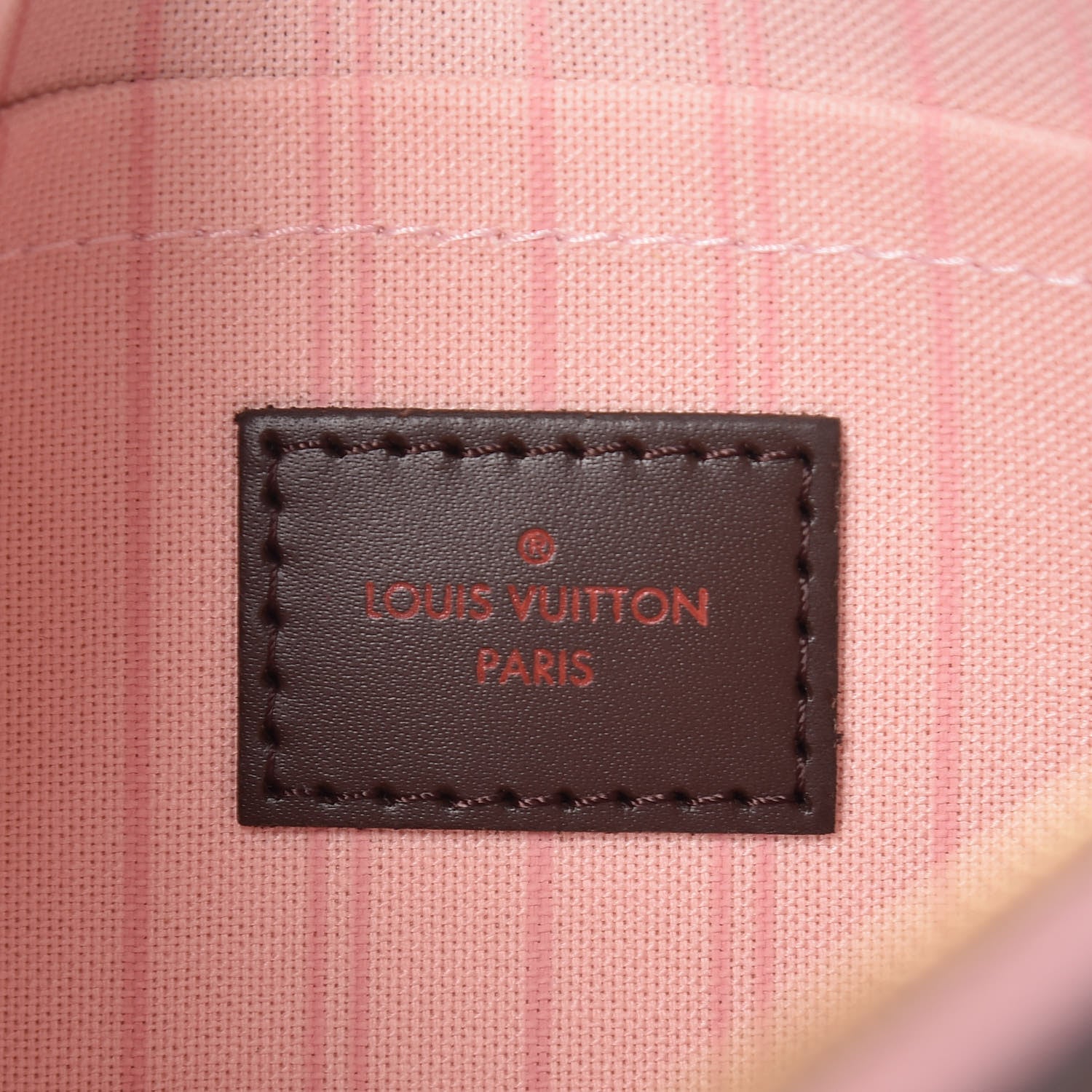 Louis Vuitton Damier Ebene Neverfull MM GM Pochette Rose Ballerine 6 of 8
