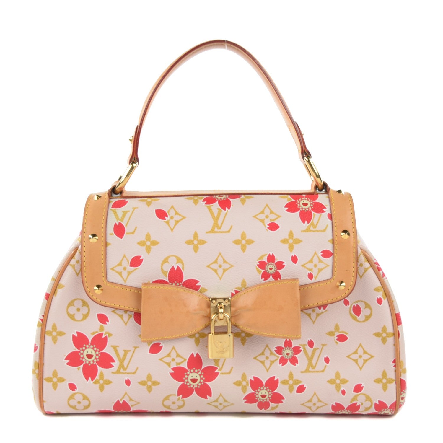 Louis Vuitton Monogram Cherry Blossom Sac Retro Bag Red 1 of 13