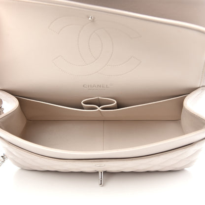 Chanel Caviar Quilted Jumbo Double Flap Ivory 6 of 14