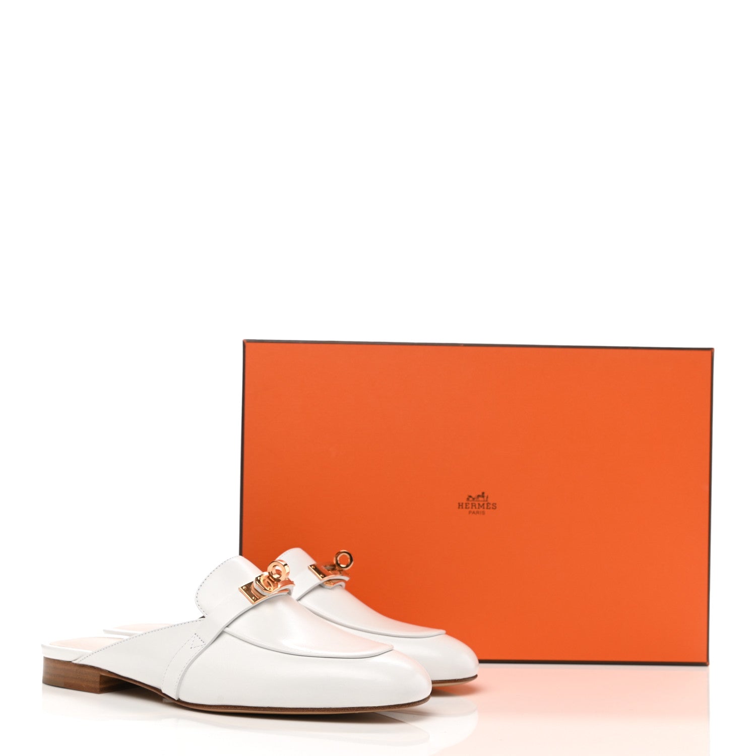 Hermes Calfskin Oz Mules 36 White 9 of 9