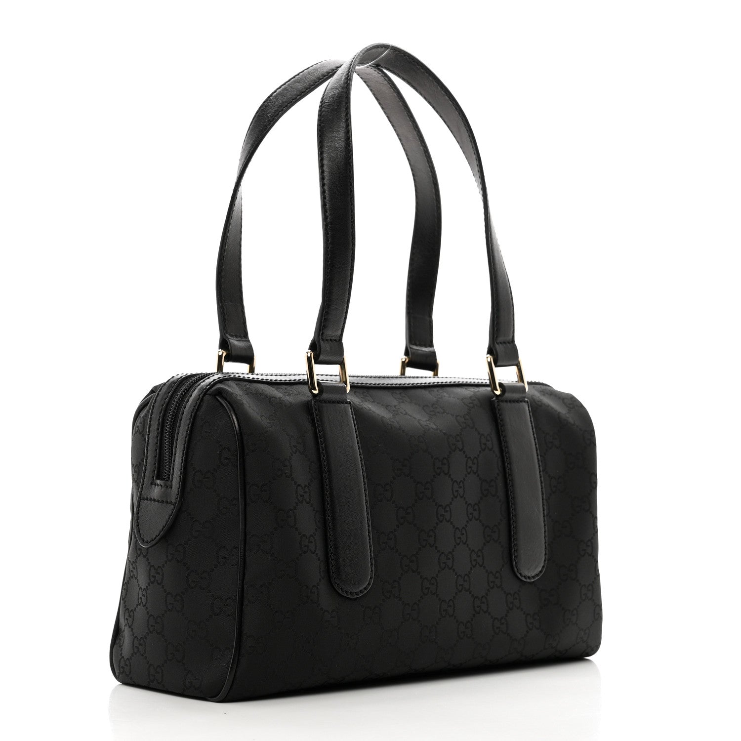 Gucci Nylon Monogram Small Boston Black 3 of 10