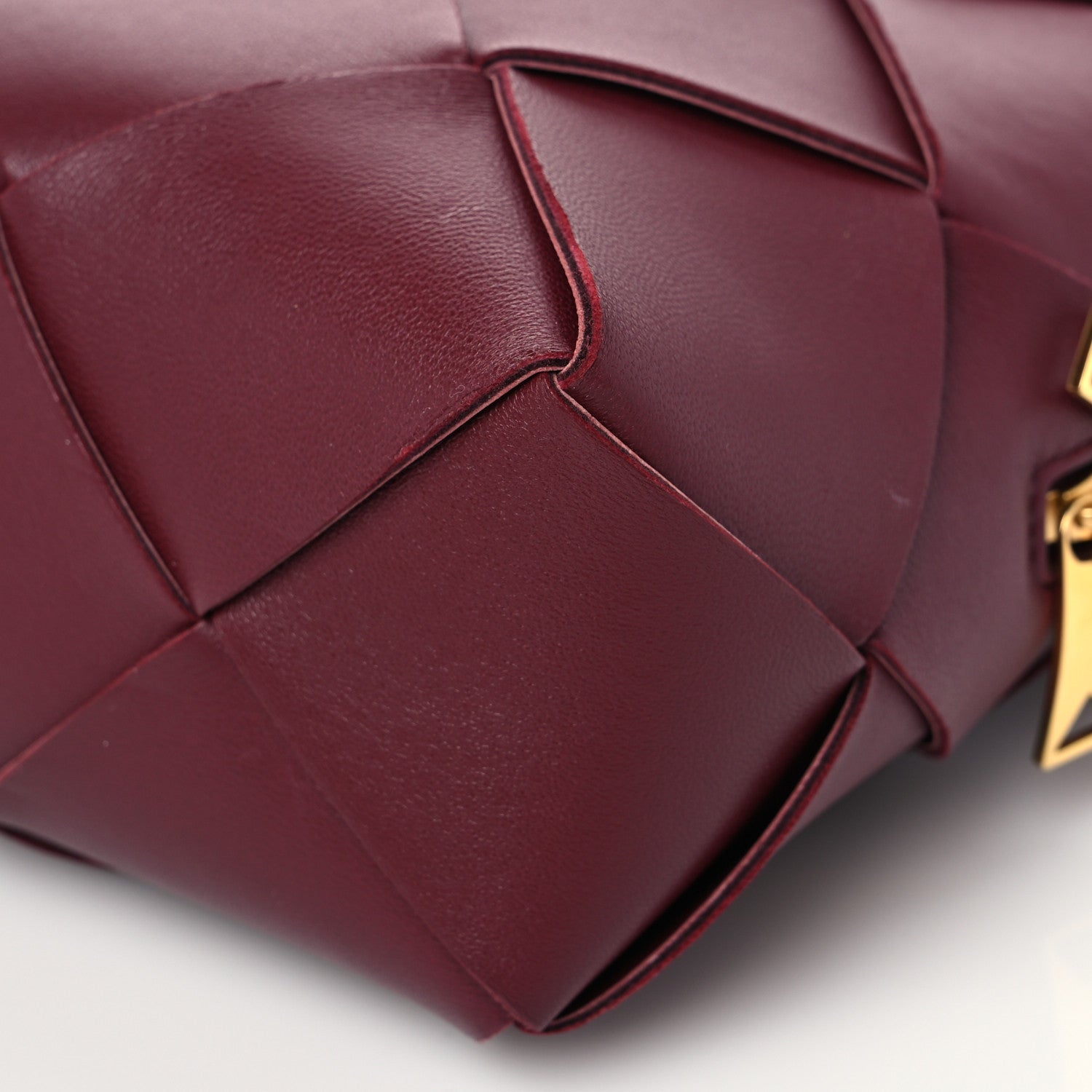Bottega Veneta Lambskin Maxi Intrecciato Mini Cassette Camera Bag Bordeaux 7 of 7