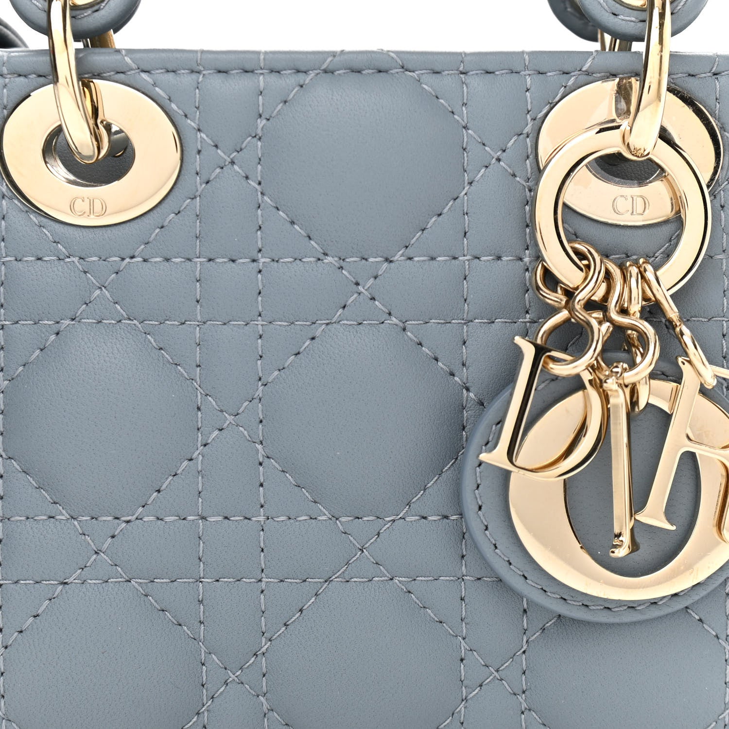 Christian Dior Lambskin Cannage Micro Lady Dior Cloud Blue 8 of 11