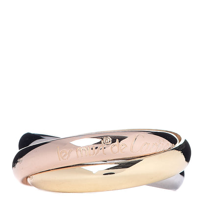 Cartier 18K Pink Yellow White Gold Classic Les Must De Trinity Ring 54 6.75 1 of 4