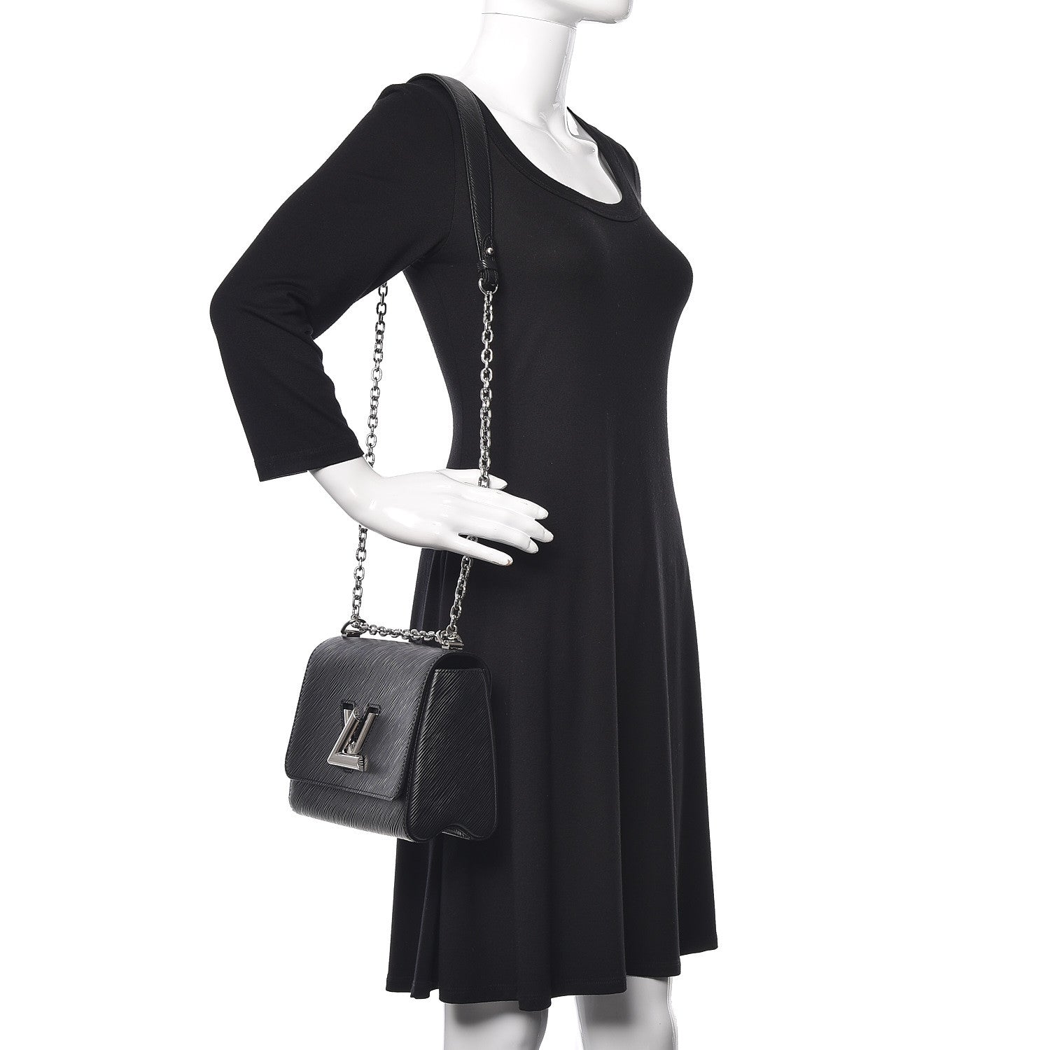 Louis Vuitton Epi Twist Shoulder Bag MM Black 2 of 10
